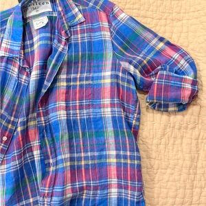 Frank & Eileen “Eileen” Multicolor Plaid linen button up Shirt